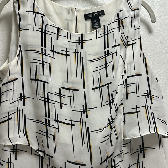 White House Black Market Assymetric Layered Shell, Size Small - Picture 3 of 6